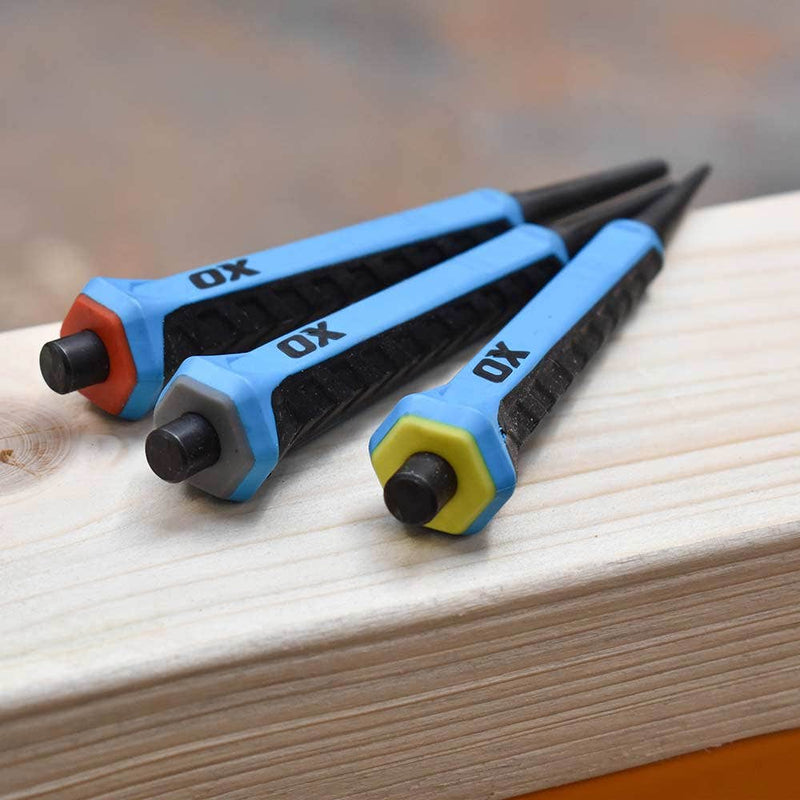 OX Soft Grip Nail Punch Set - 3 Piece OX-P095031