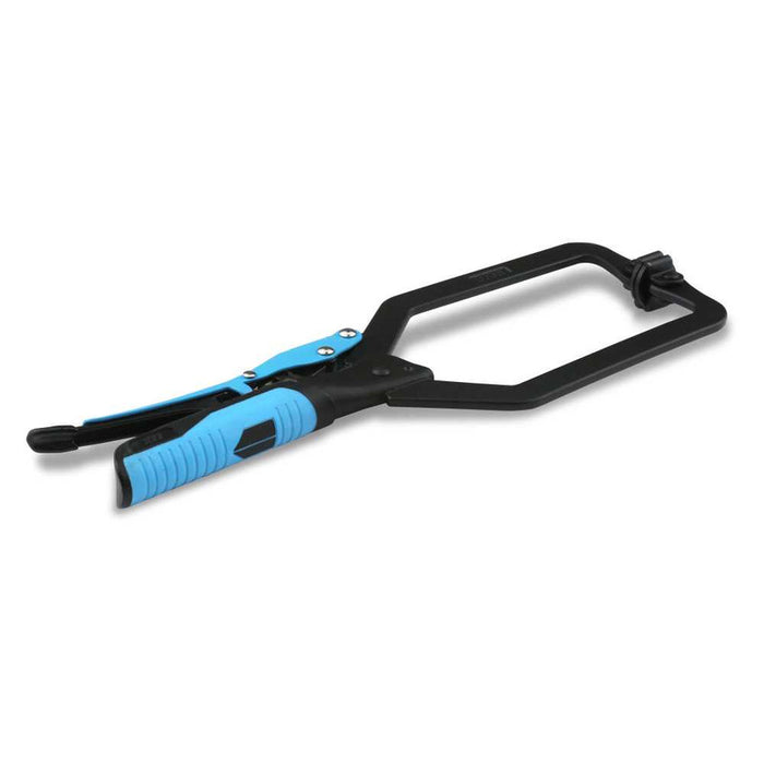 OX Tool Auto Adjust 10-Inch Long Reach C Clamp With Swivel Pad – Gripped - OX-P204502