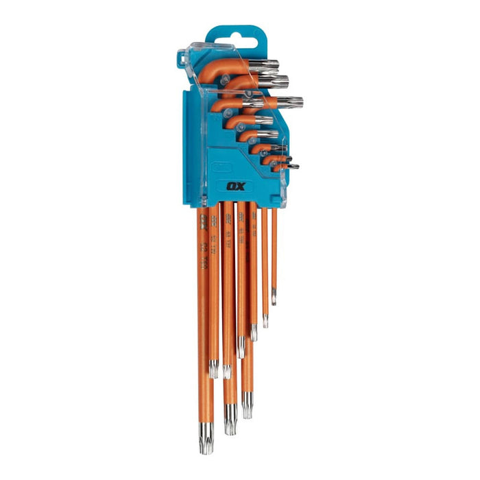 OX Tools Pro Tamperproof Torx Key Long 9pc Set