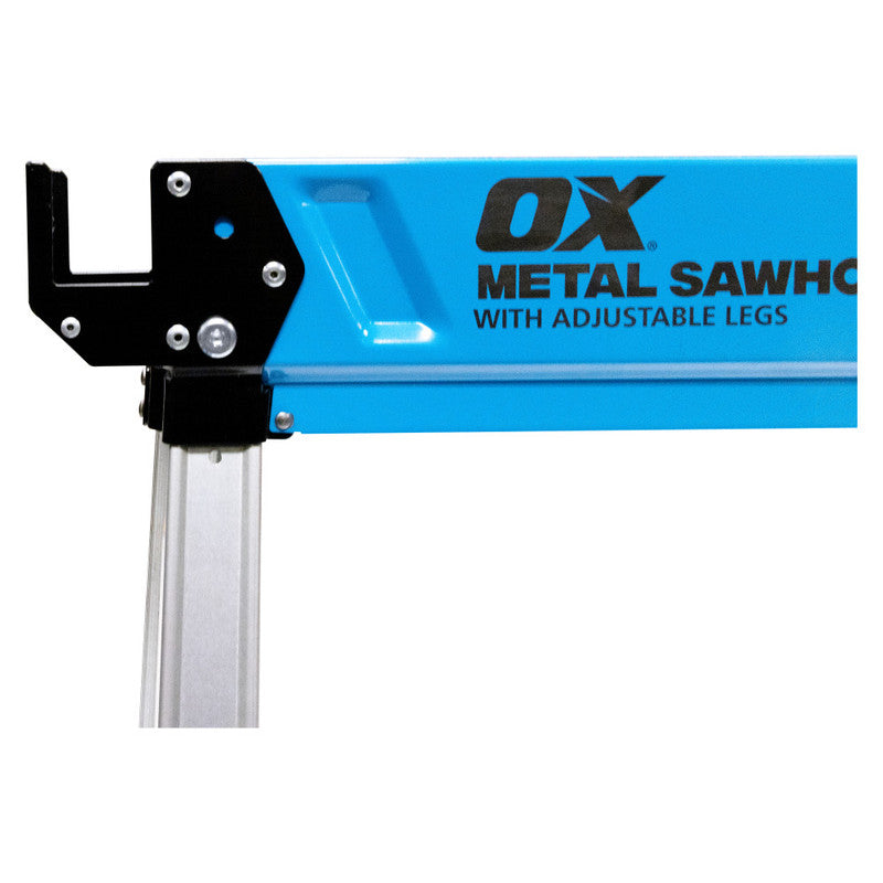 OX Tools Pro Metal Sawhorse - Adjustable Legs - Pair