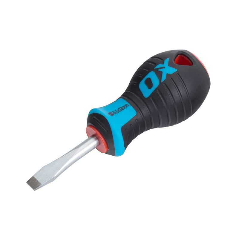 OX Tools Pro Flat Head Screwdriver Stubby 6.5x38mm - OX-P362338