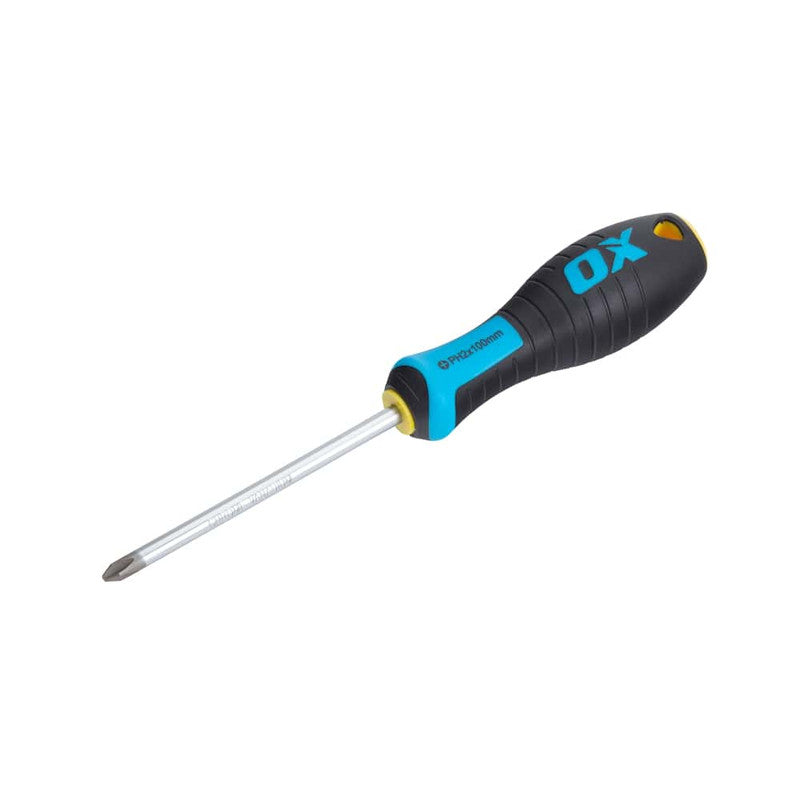 OX Tools Pro PH2 x 100mm Phillips Screwdriver