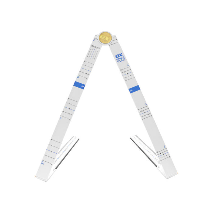 OX Tools Pro Metric Tuff Rule – White | Brick Gauge - OX-P509013