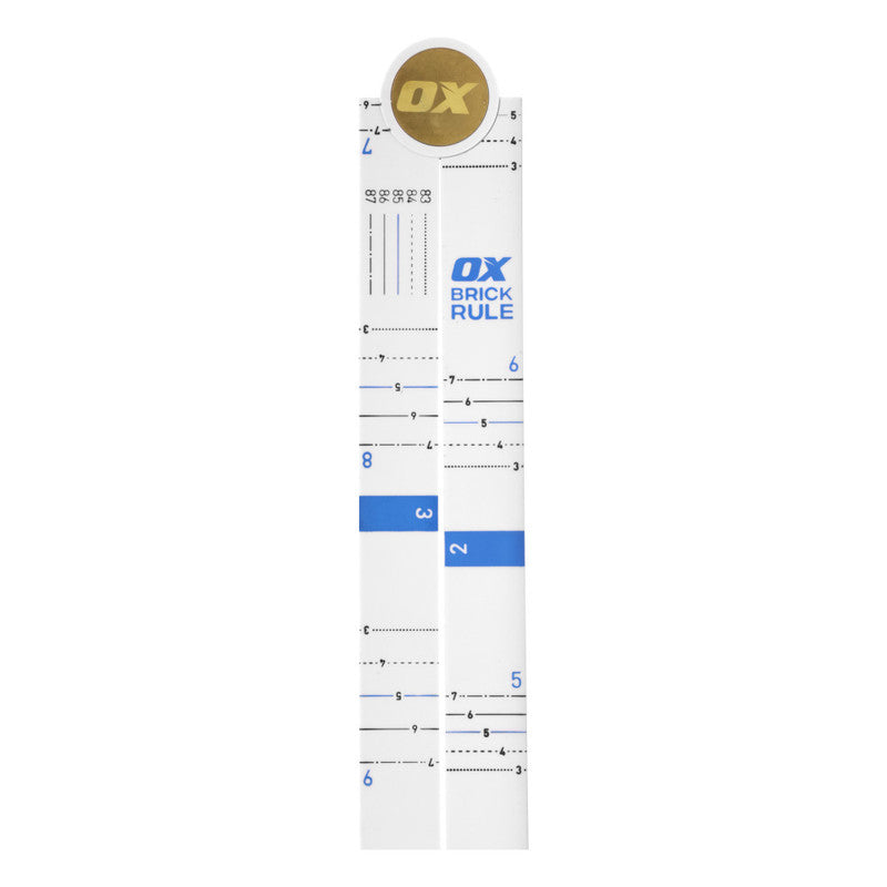 OX Tools Pro Metric Tuff Rule – White | Brick Gauge - OX-P509013