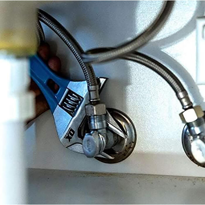 OX Tools Professional 180mm / 7in Series Adjustable Stubby Wrench (Extra Wide Jaw) OX-P560507
