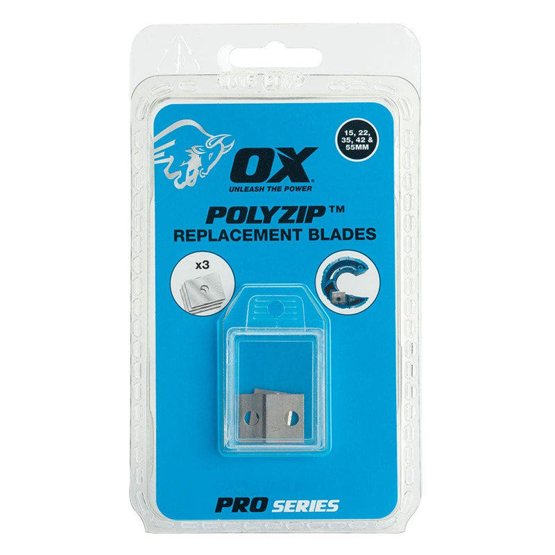 OX Pro PolyZip Replacement Blade Pack Suits OX PolyZip - 3 Pack OX-P562701