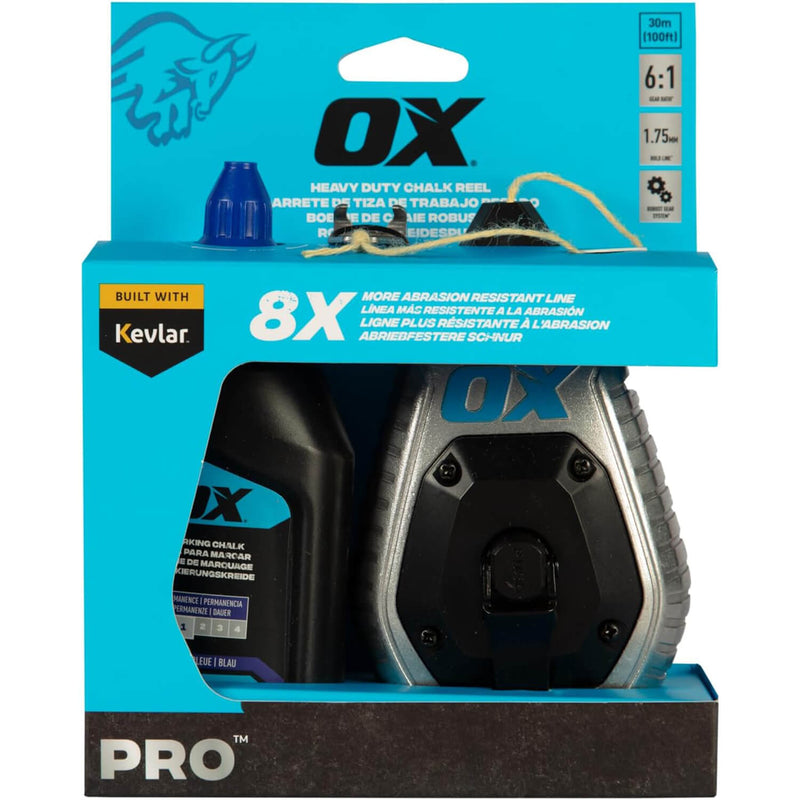 OX 30M 6:1 Aluminium Kevlar Bold Line Reel Chalk OX-P630701