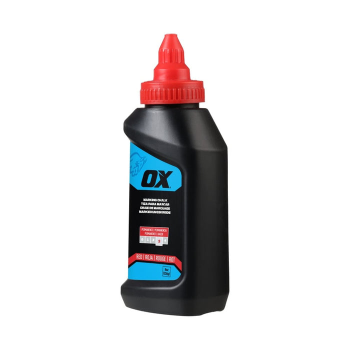 Ox Tools 8 Oz Permanent Red Marking Chalk - Permanence 3 - OX-P630805