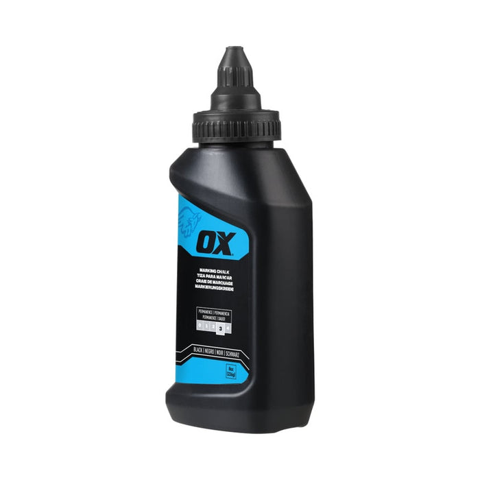 Ox Tools 8 Oz Permanent Black Marking Chalk - Permanence 3 - OX-P630806