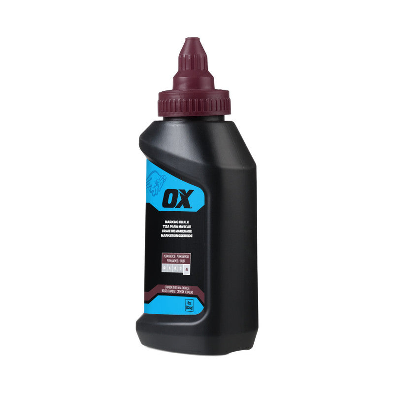 OX Tools 8-Ounce Hi-Permanence Crimson Red Marking Chalk – Permanence 4 - OX-P630807