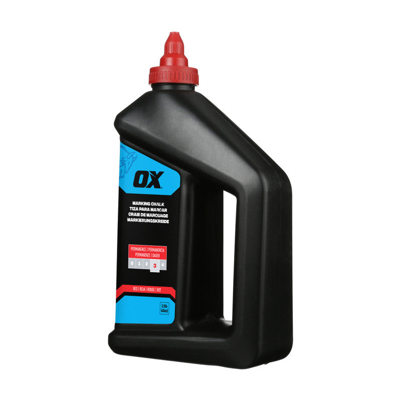 OX Tools 40-ounce/2.5-Pound Permanent Red Marking Chalk – Permanence 3 - OX-P630809