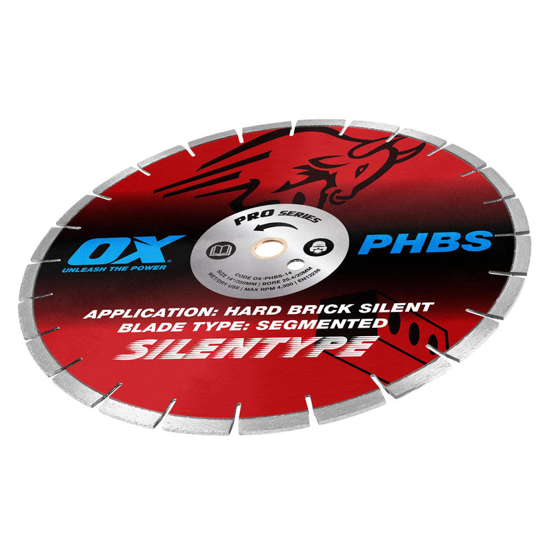 OX Professional PHBS 14 Silent Diamond Blade - Hard Brick - OX-PHBS-14