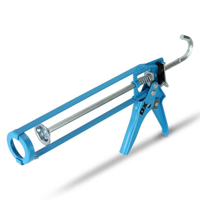 OX Tools 10-Ounce Tools Skeleton Caulk Gun | 10:1 Thrust Ratio