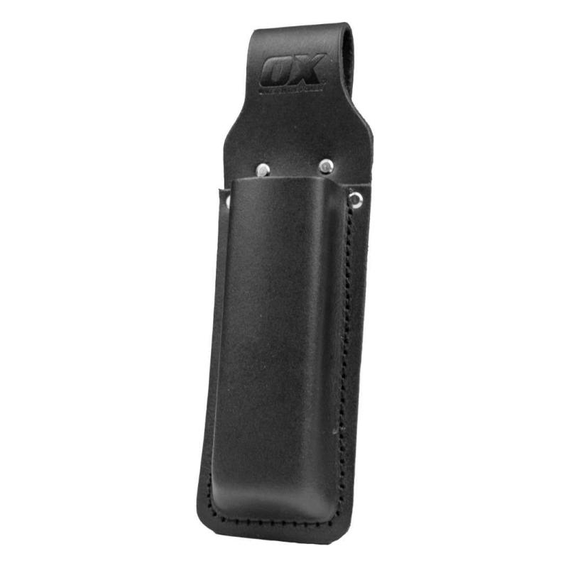 OX Trade Black Leather Torpedo Level Holder