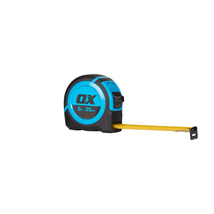 OX Tools 8M Nylon Coated Compact Tape Measure - OX-T509308