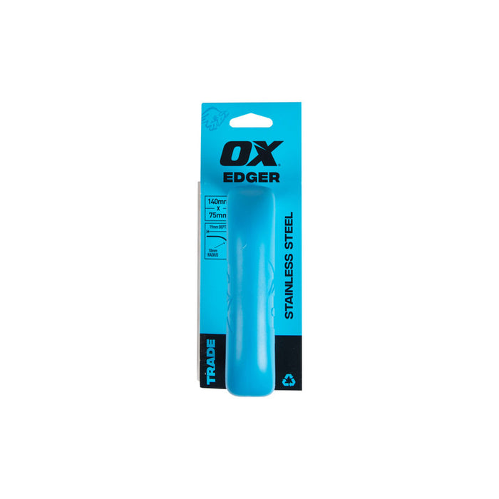 OX Tools Trade Stainless Steel Narrow Edger - 140 x 75mm - 19mm 10r - OX-T535810