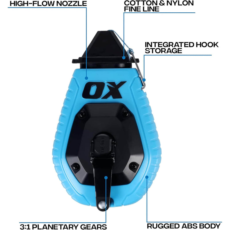 OX 30M 3:1 ABS Fine Line Chalk Reel Value Pack OX-T630601