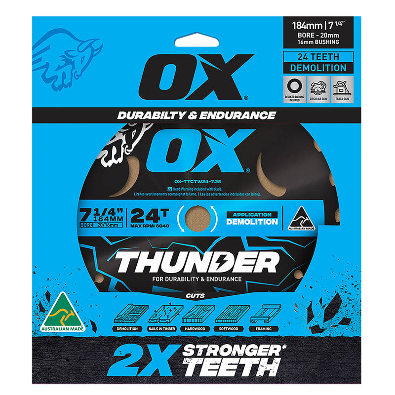 OX Pro 24-Tooth Thunder 7-1/4-Inch Circular Saw Blade