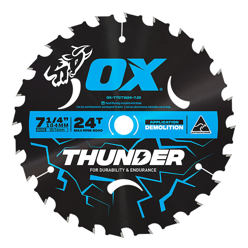 OX Pro 24-Tooth Thunder 7-1/4-Inch Circular Saw Blade