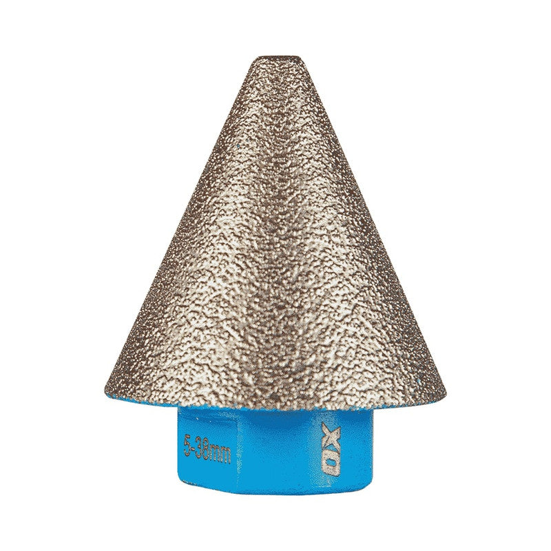 OX Tools Trade 5mm-38mm Diamond Tiling Chamfer Cone - OX-UTDC-38