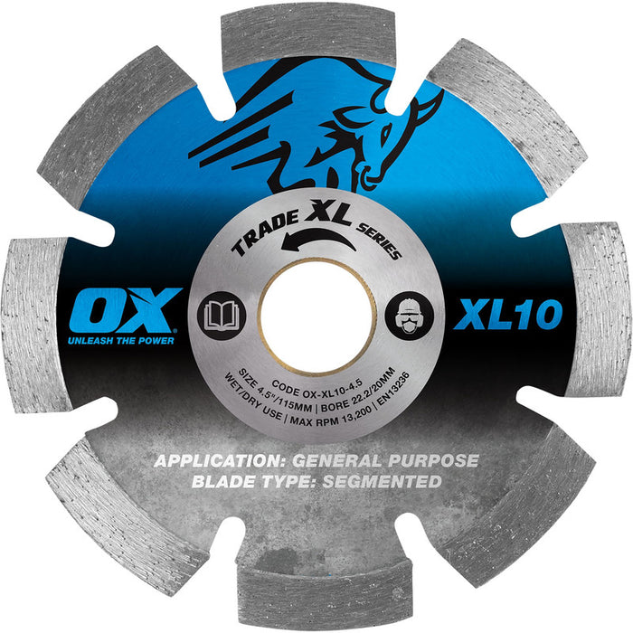 OX Trade XL-10 Segmented Diamond Blade - General Purpose