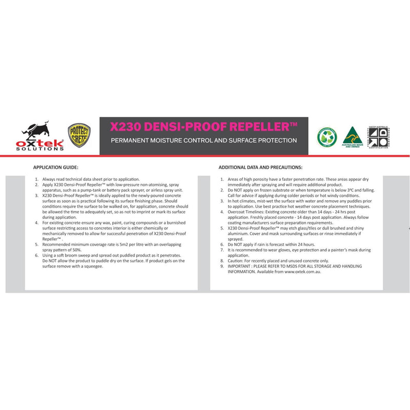 Oxtek X230 Densi-Proof Concrete Sealer 5L
