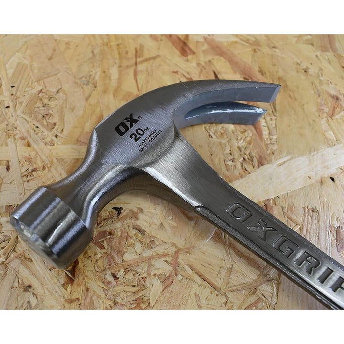 OX One Piece Steel Claw Hammer - OXGRIP Handle