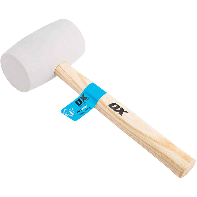 OX Tools Professional 32oz / 907g White Rubber Mallet OX-P081832