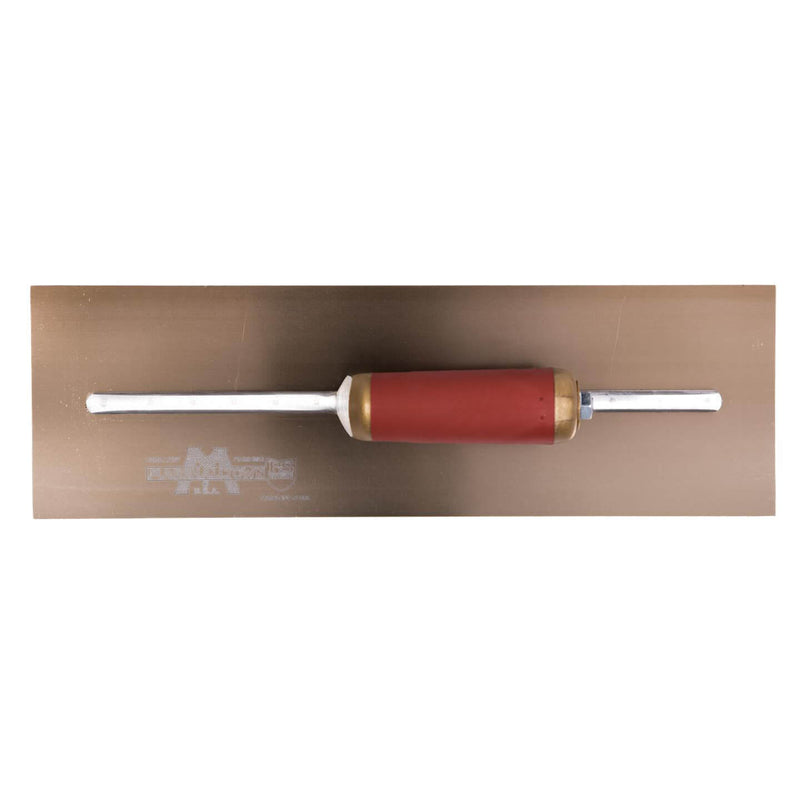 Marshalltown 356 X 127 mm Permashape Golden Stainless Steel Finishing Trowel - Durasoft Handle - PB145GSD - 13413