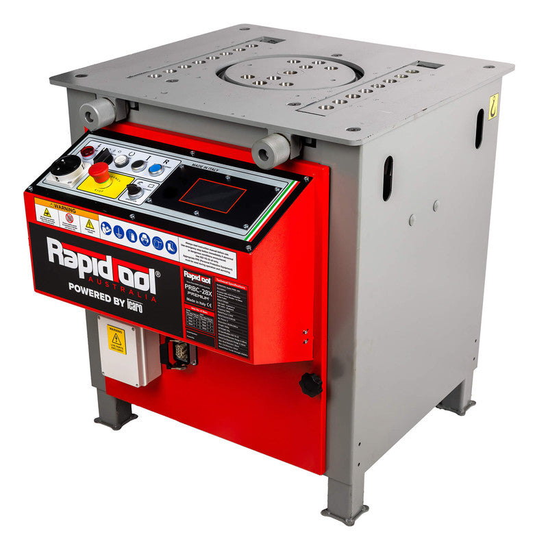 Rapidtool Premium 400-415V Heavy Duty 6-28mm Rebar Bender + 6-24mm Rebar Cutter - PRBC-28X