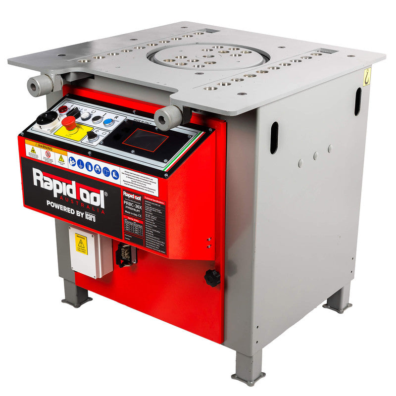 Rapidtool Premium 400-415V Heavy Duty 6-36mm Rebar Bender + 6-30mm Rebar Cutter - PRBC-36X