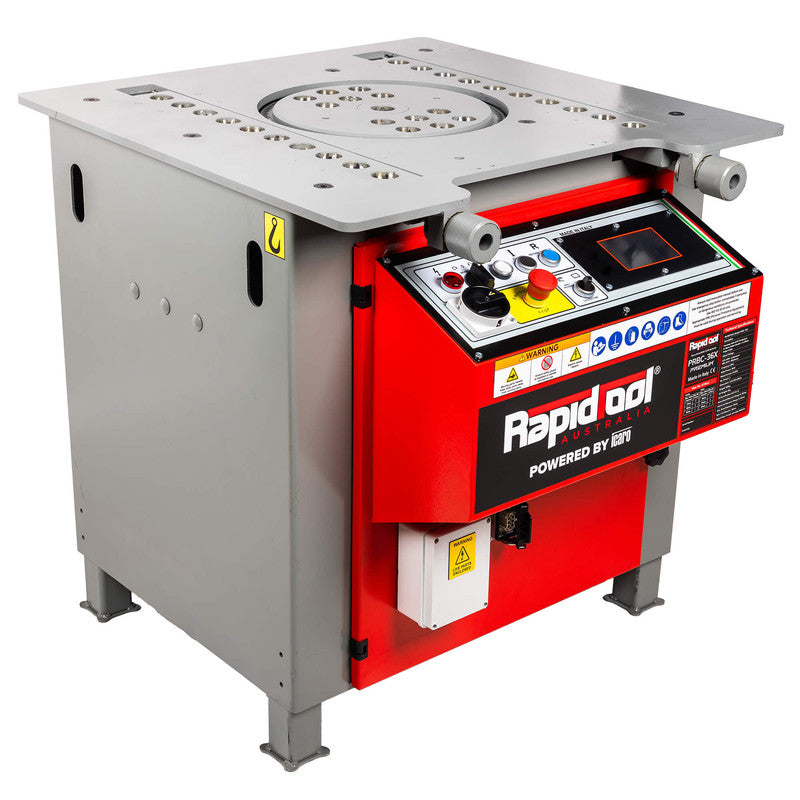 Rapidtool Premium 400-415V Heavy Duty 6-36mm Rebar Bender + 6-30mm Rebar Cutter - PRBC-36X
