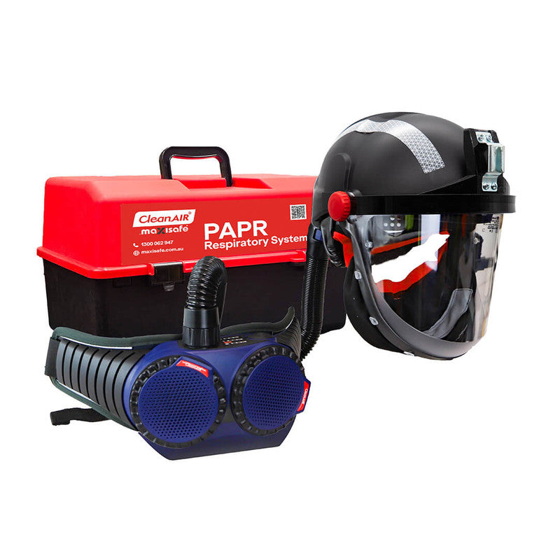 Maxisafe CleanAIR CA-40G Heavy Duty Tunnelling Kit with Cylindrical Visor and AerGO PAPR - R304100xH-T