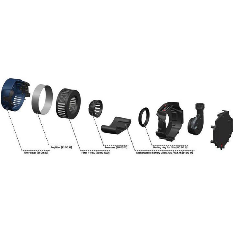 Maxisafe CleanAir Basic with filter, battery, charger, belt and flow indicator - R810000PA