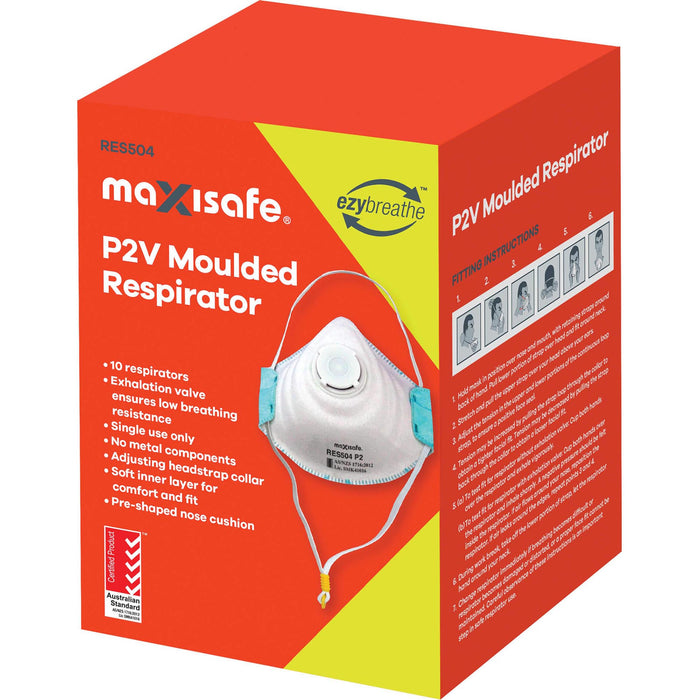 Maxisafe Moulded P2 Valved Respirator with Valve RES504