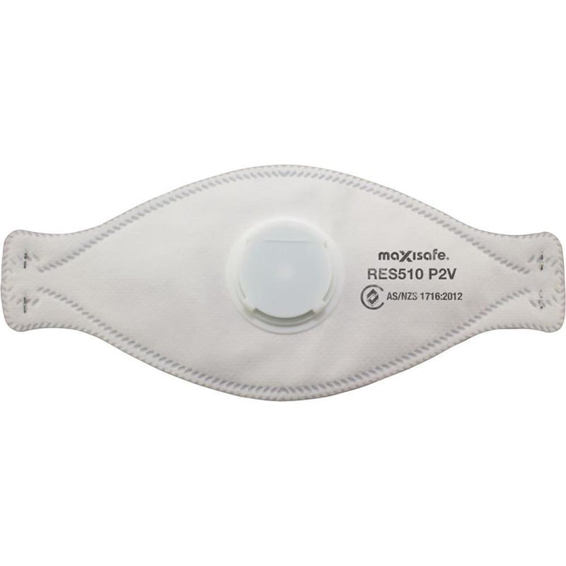 Maxisafe P2 Valved 3-Panel Flatfold Respirator 20 Pack RES510