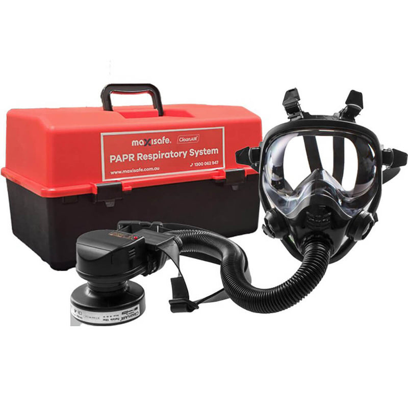 Maxisafe CleanAir PAPR Belt Mounted Full Face Mask RPA539a