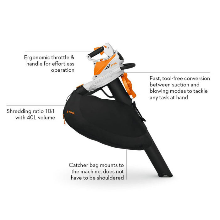 STIHL SHA 56 Skin Battery Vacuum Shredder AK System SA02 011 7100