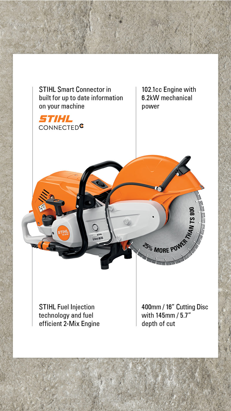 STIHL TS910.0i-Z Cut-off machine Fuel Injected, 400mm/418mm 16"  TB010112824