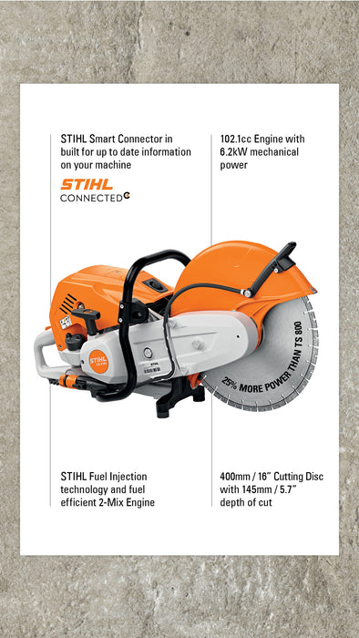 STIHL TS 910.0i-Z Cut-off machine Fuel Injected, 400mm/16"  TB01 011 2824