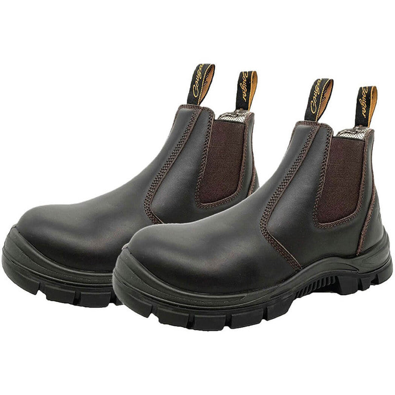 Maxisafe Cougar Claret Elastic Sided Boot Non-Safety - STRAHAN