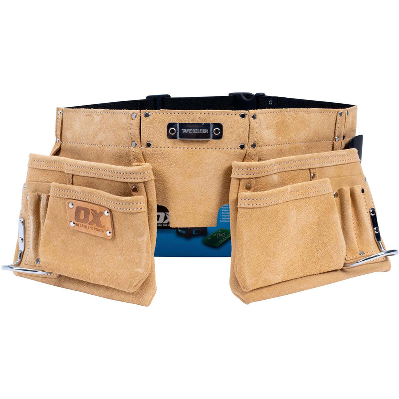 OX Trade Heavy Duty Suede Leather Double Pocket Tool Belt OX-T265202
