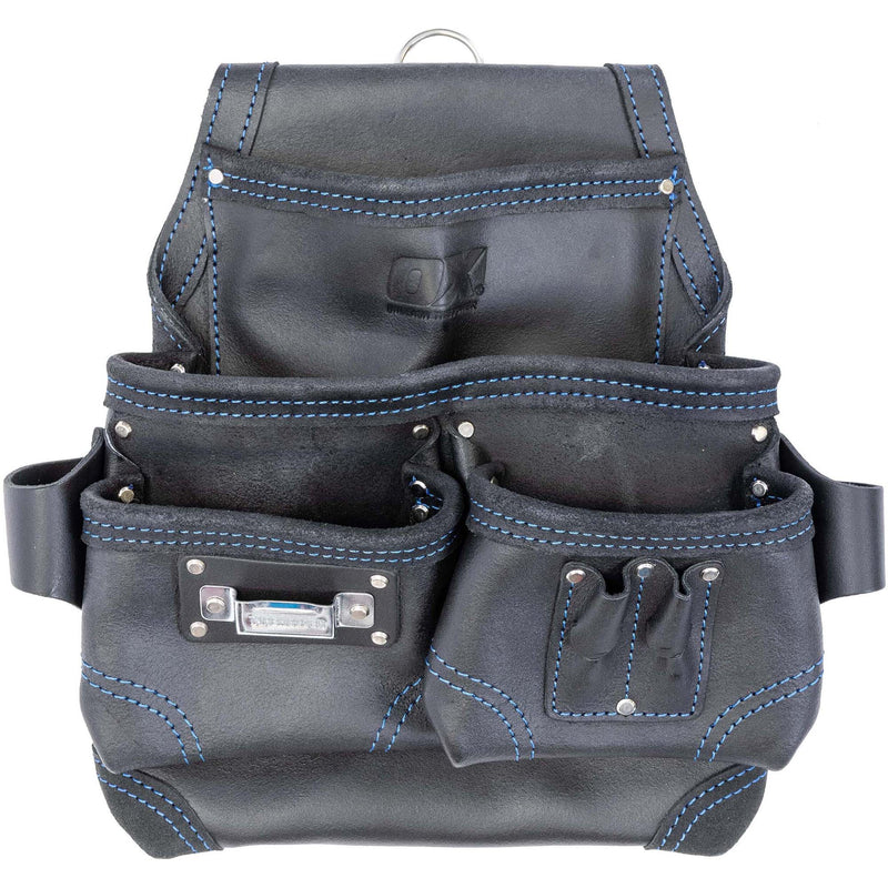 OX Trade Black Leather 6 Pocket Tool Pouch OX-T265602