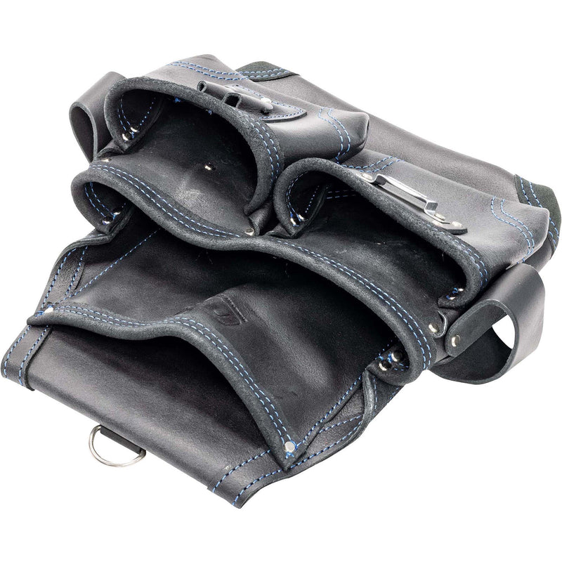 OX Trade Black Leather 6 Pocket Tool Pouch OX-T265602