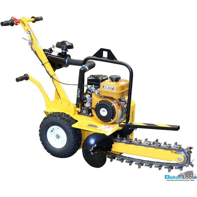 Crommelins 18" Petrol Groundhog NBN Trencher T418RP - Betontools Australia