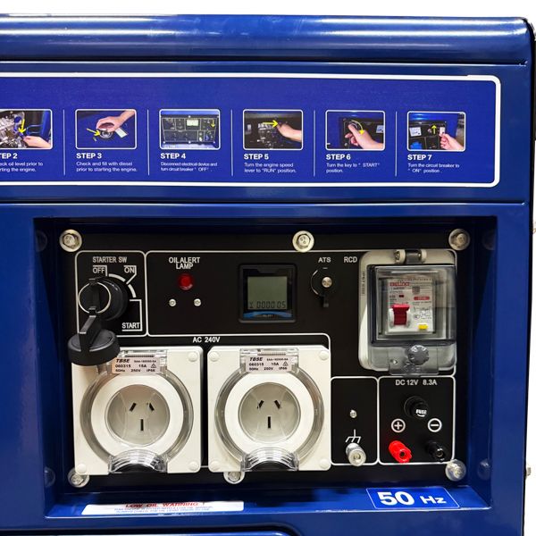 ITM Diesel Generator Silent Cabinet 6500w Peak Electric Start - TM524-6500S