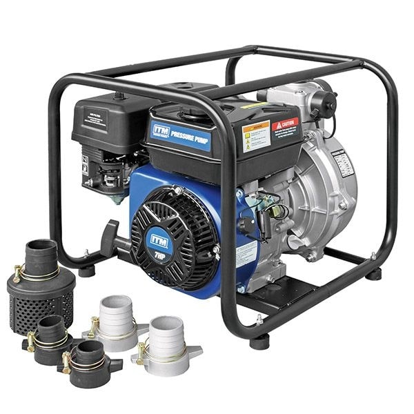 ITM Water Pressure Pump Petrol Twin Impeller 7hp 50mm 17,000 L/H