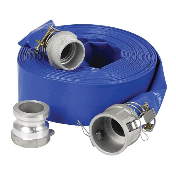 ITM Water Transfer Hose Lay Flat 50mm X 20mtr with Cam Lock Fittings