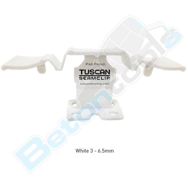 Tuscan Seam Clip White x150 TSCW0150 - Betontools Australia