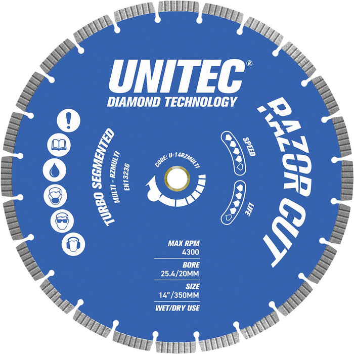 Unitec Diamond Razorcut Multi Segmented Diamond Blade